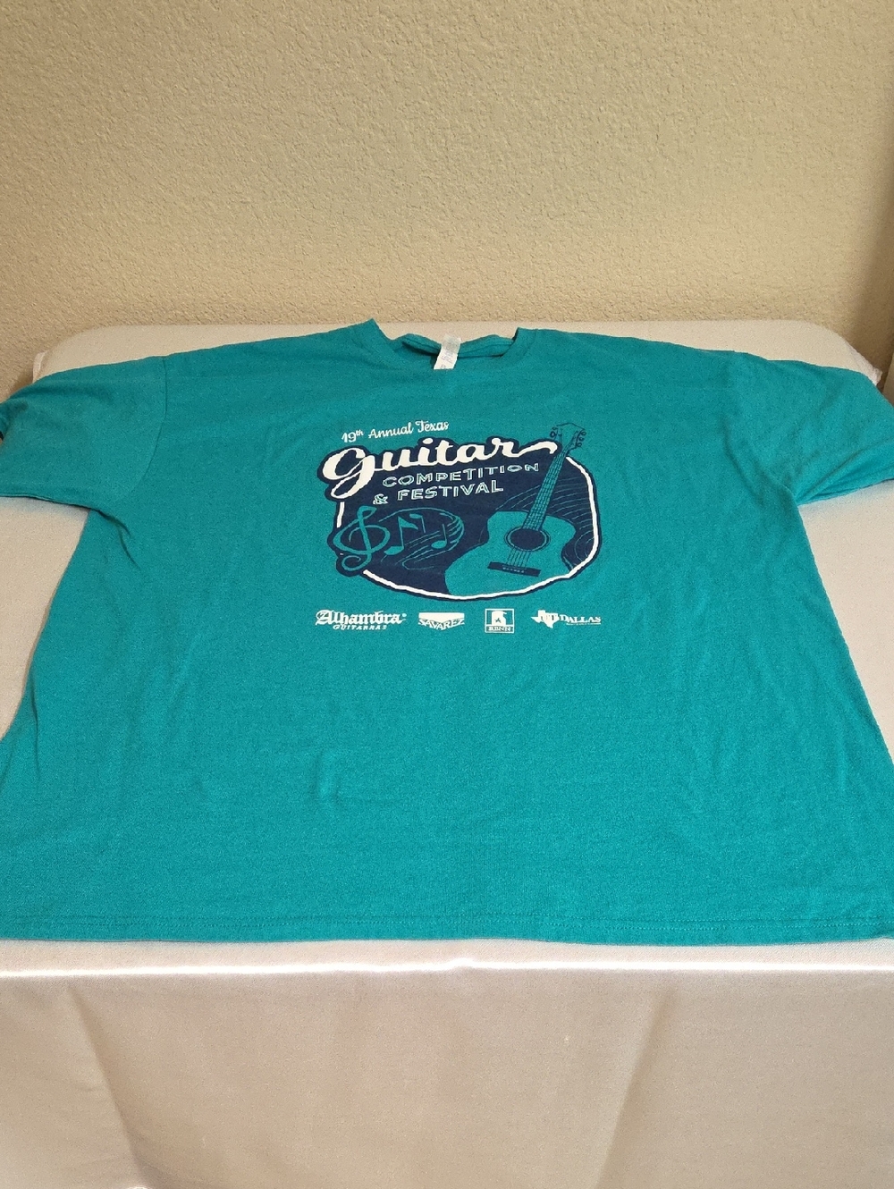 Jerzees Teal Guitar Competition Graphic Tee
